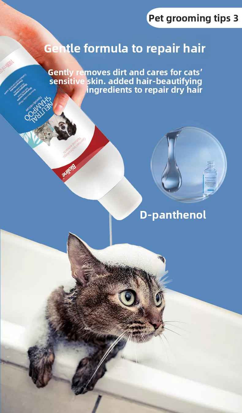 Gentle Neutral pH Pet Shampoo for Cats and Dogs - Large Bottle Bath Formula - Pawembrace.com