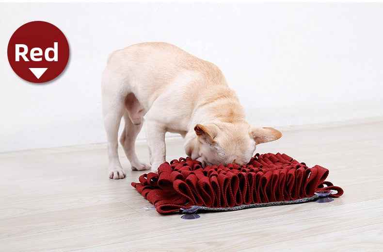 Classic Square Dog Snuffle Mat - Treat Hiding Puzzle Slow Feeder Bowl, Bite-Resistant Stress Relief Training Interactive Pet Toy - Pawembrace.com