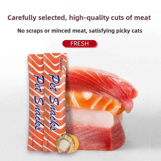 5 Flavors Cat Treat Sticks - Natural High-Protein Lickable Treats, Safe for All Ages - Pawembrace.com