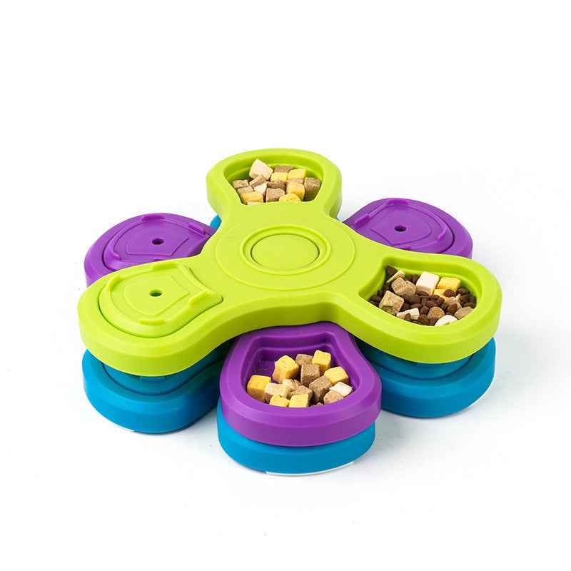 3-Level Rotating Slow Feeder Dog Bowl with Suction Cup – Anti-Choke Puzzle - Pawembrace.com