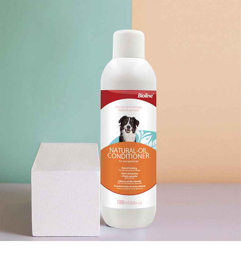 Natural Plant Essence Dog Coat Conditioner - Large Bottle Professional Dog Hair Conditioner for Soft Shiny Detangling, Gentle No-Stimulus, Long-Lasting Fragrance, Vet Recommended for All Breeds - Pawembrace.com