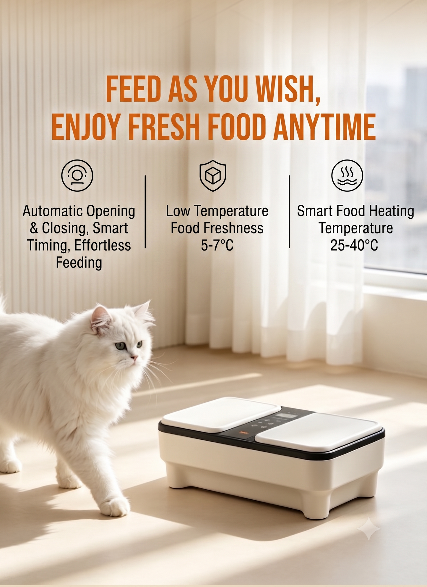 Automatic Wet Pet Food Feeder with Heating Cooling