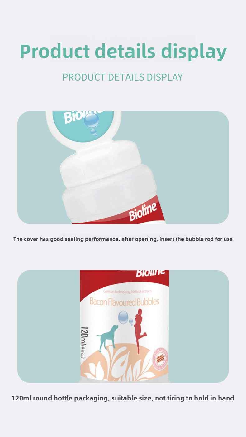 Bacon Scented Dog Bubbles - Fun Bubble Toy for Dogs - Pawembrace.com