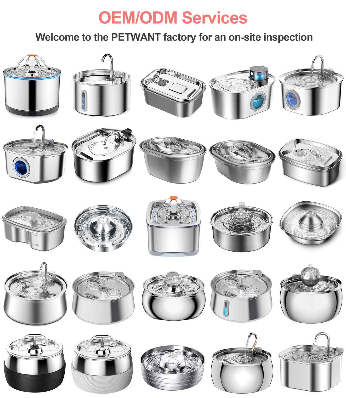 3.2L Stainless Steel Automatic Ultra Quiet Cat Water Fountain with Viewing Window, Lithium Battery Pump & Circulating Flow - Pawembrace.com