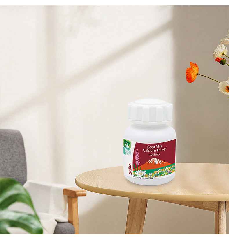 Natural Goat Milk Calcium Tablets | Dogs & Cats High Absorption Supplement – Supports Strong Bones & Teeth, Gentle Digestion, Safe for All Ages - Pawembrace.com