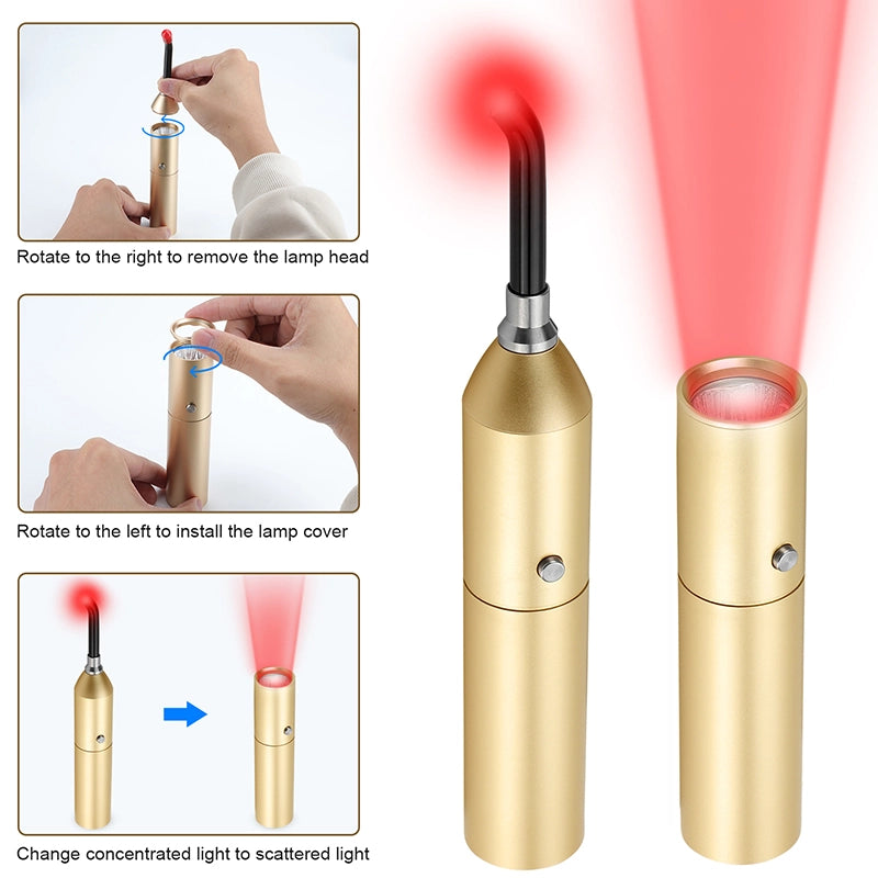 Near Infrared LED Red Light Therapy Torch with 5 Colors for Health of Dogs and Cats