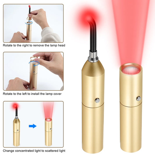 Near Infrared LED Red Light Therapy Torch with 5 Colors for Health of Dogs and Cats