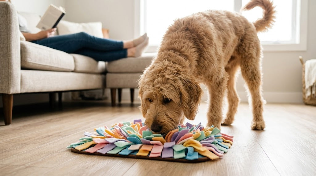 5 Simple Ways to Mentally Stimulate Your Dog (When You’re Too Busy for a Walk) - pawembrace