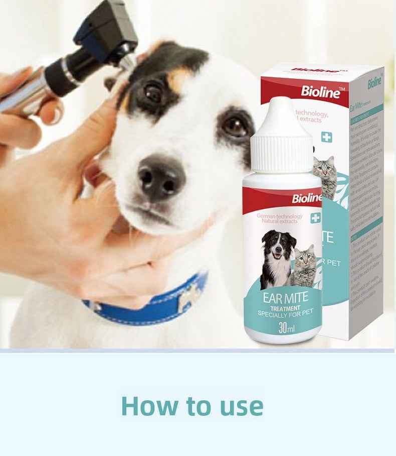Natural Plant-Based Ear Mite Oil for Cats & Dogs - Gentle Ear Canal Cleaner, Removes Mites, Stops Itch & Inflammation, Safe Non-Irritating, pH Balanced, Vet Recommended - Pawembrace.com