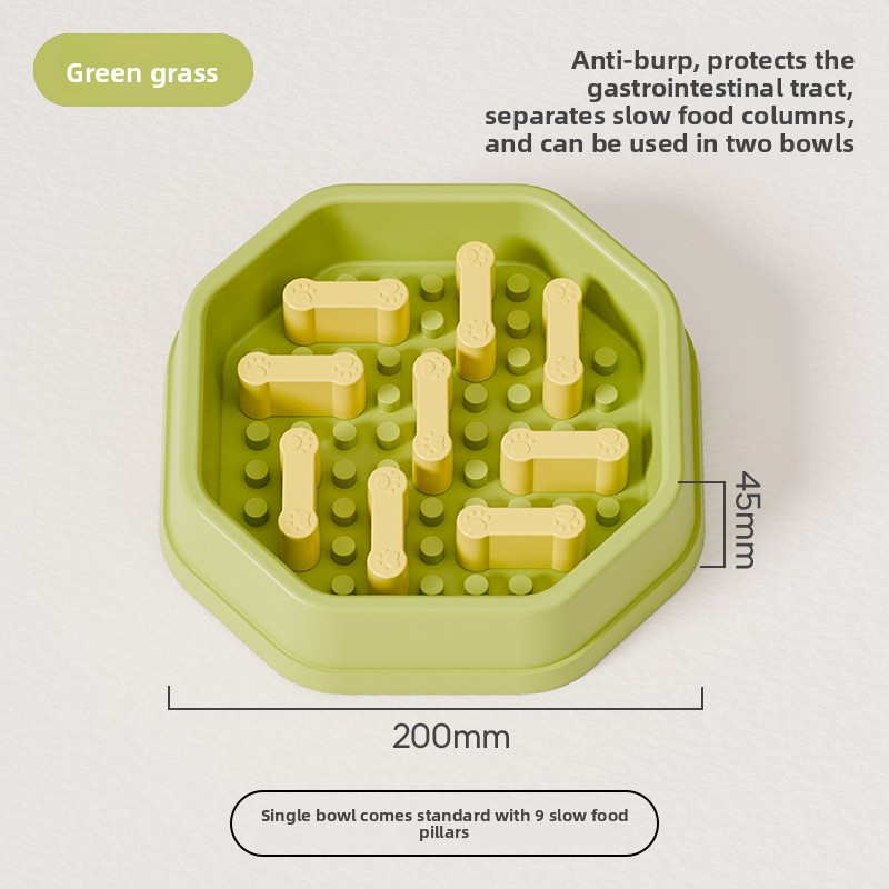 Adjustable Slow Feeder Dog Bowl - Anti-Choke Slow Feed Bowl with Non-Slip Base, Prevent Gulping & Tipping, Safe Interactive Pet Bowl for Dogs & Cats - Pawembrace.com