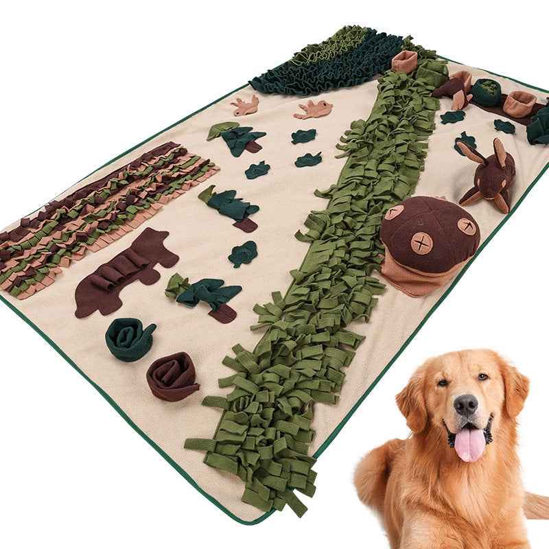 Extra Large Dog Snuffle Mat – Interactive Nosework Puzzle Toy, Slow Feeder for Mental Stimulation & Anxiety Relief - Pawembrace.com