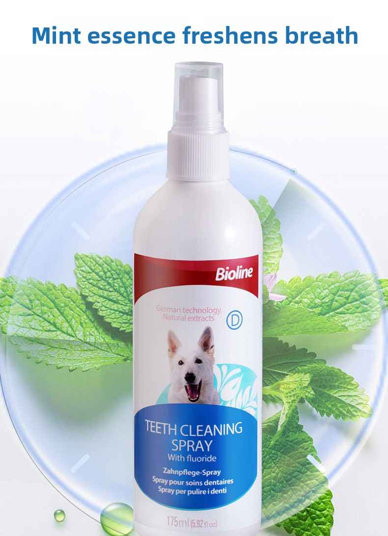 Natural Food-Grade Dog Dental Spray & Breath Freshener - Reduces Plaque & Tartar, Alcohol-Free, Veterinarian Recommended Oral Care for Dogs - Pawembrace.com