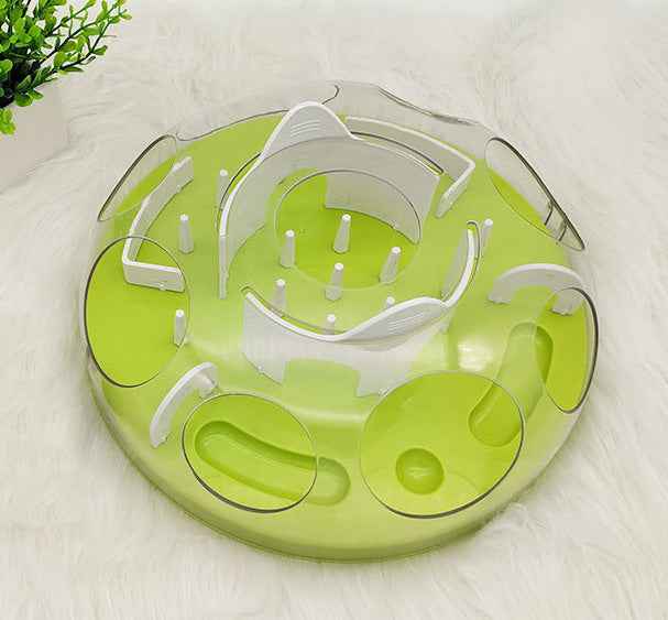 Interactive Puzzle Slow Feeder Bowl for Cats – Training & Enrichment Toy Combo - Pawembrace.com