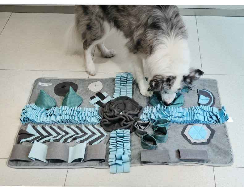 Dog Snuffle Mat Boredom Buster - Energy Burner Mental Stimulation Stress Relief Slow Feeder Training Treat Hiding Blanket Toy for Large & Small Dogs - Pawembrace.com
