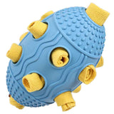 Rugby Ball Dog Snuffle Toy: Interactive Treat Dispensing & Sniffing Enrichment - Pawembrace.com