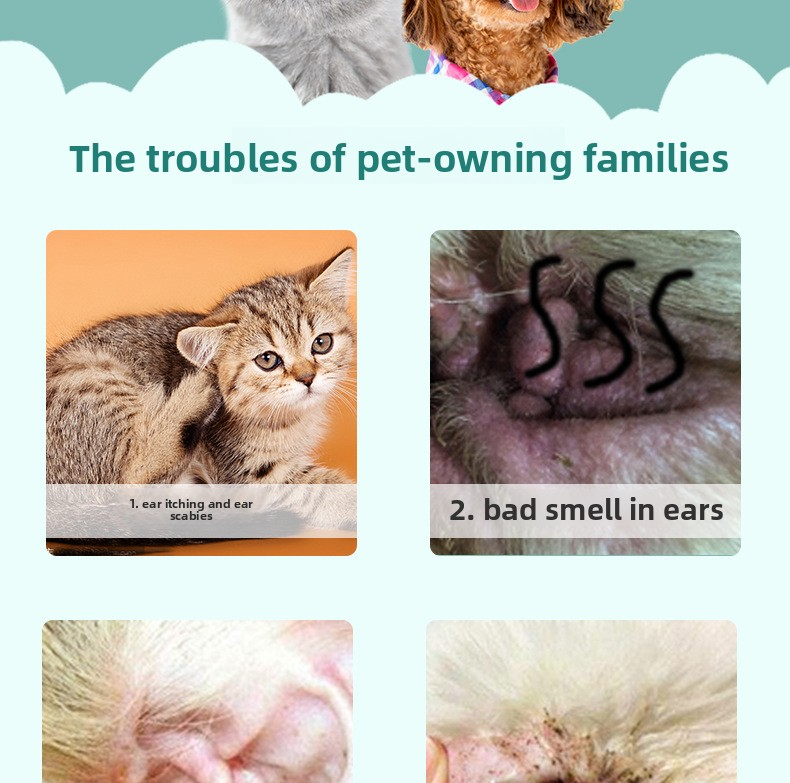 Natural Pet Ear Cleaner Drops for Dogs & Cats – Wax Removal, Soothes & Safe Care - Pawembrace.com