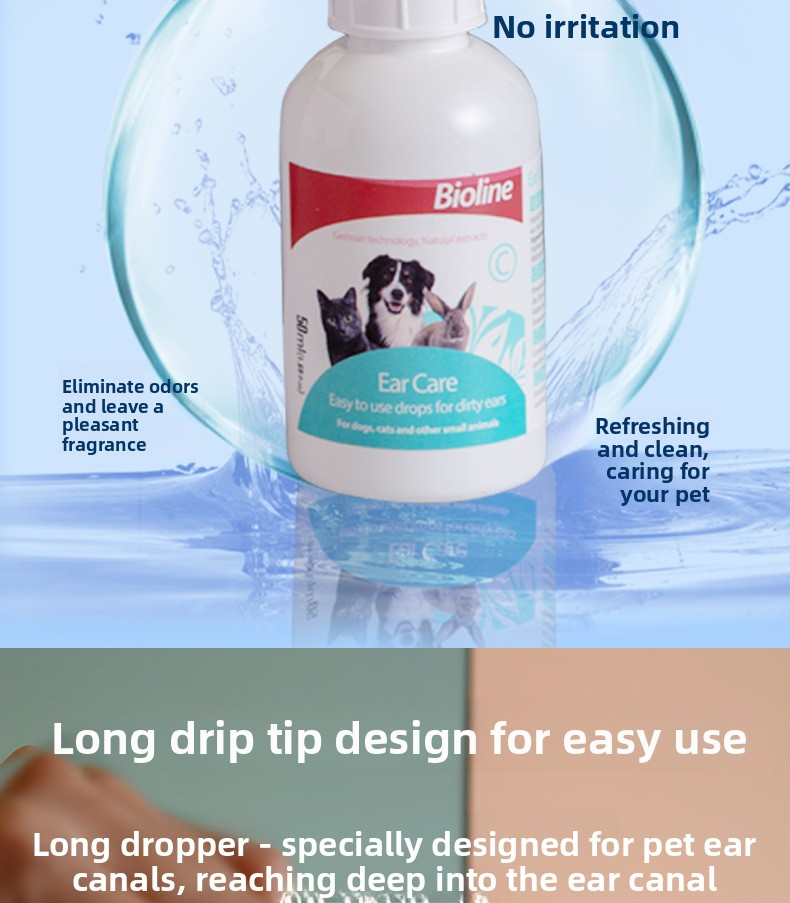 Natural Pet Ear Cleaner Drops for Dogs & Cats – Wax Removal, Soothes & Safe Care - Pawembrace.com