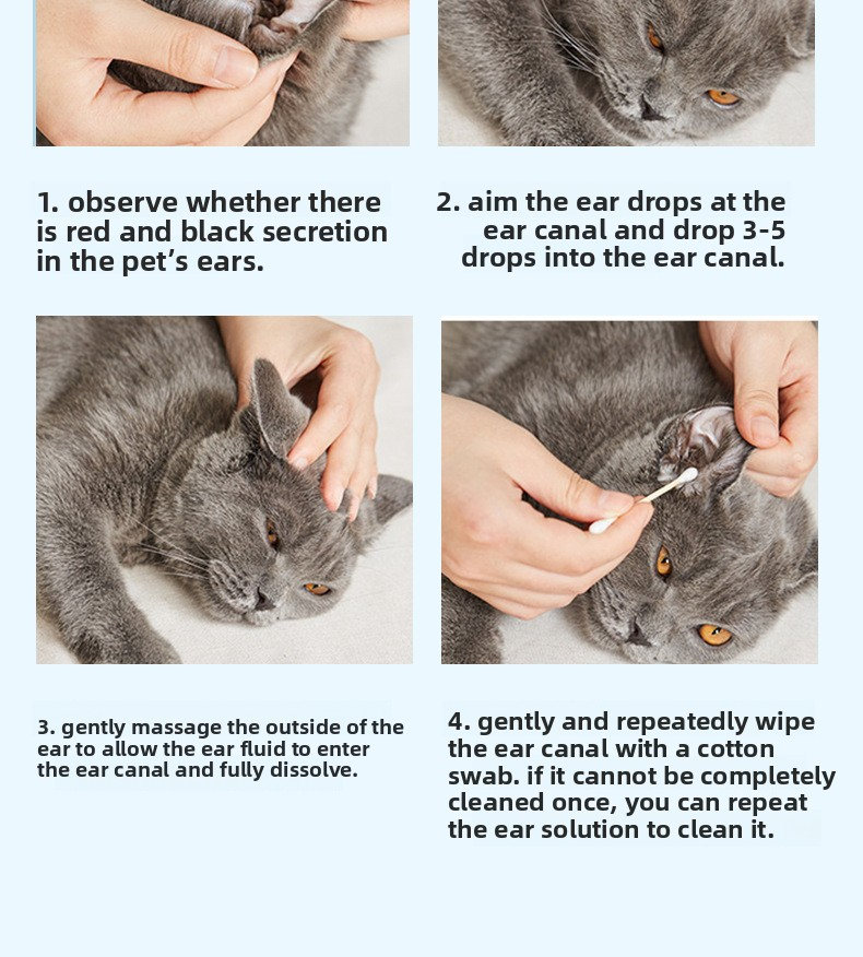 Natural Pet Ear Cleaner Drops for Dogs & Cats – Wax Removal, Soothes & Safe Care - Pawembrace.com