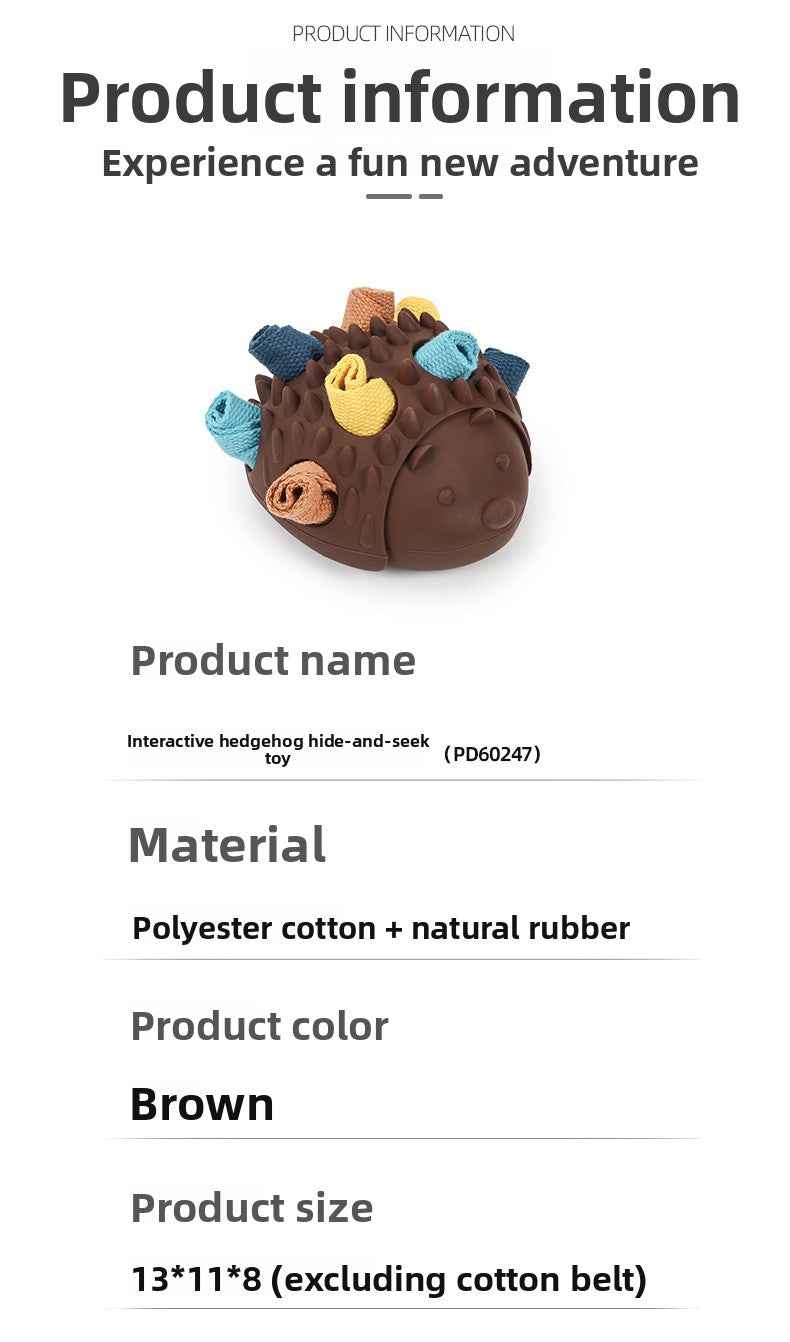 Hedgehog Dog Interactive Hide Treat Toy - Natural Rubber Treat Dispensing Ball, Teething Lick Toy for Boredom Relief & Training, Premium Pet Enrichment Supplies - Pawembrace.com
