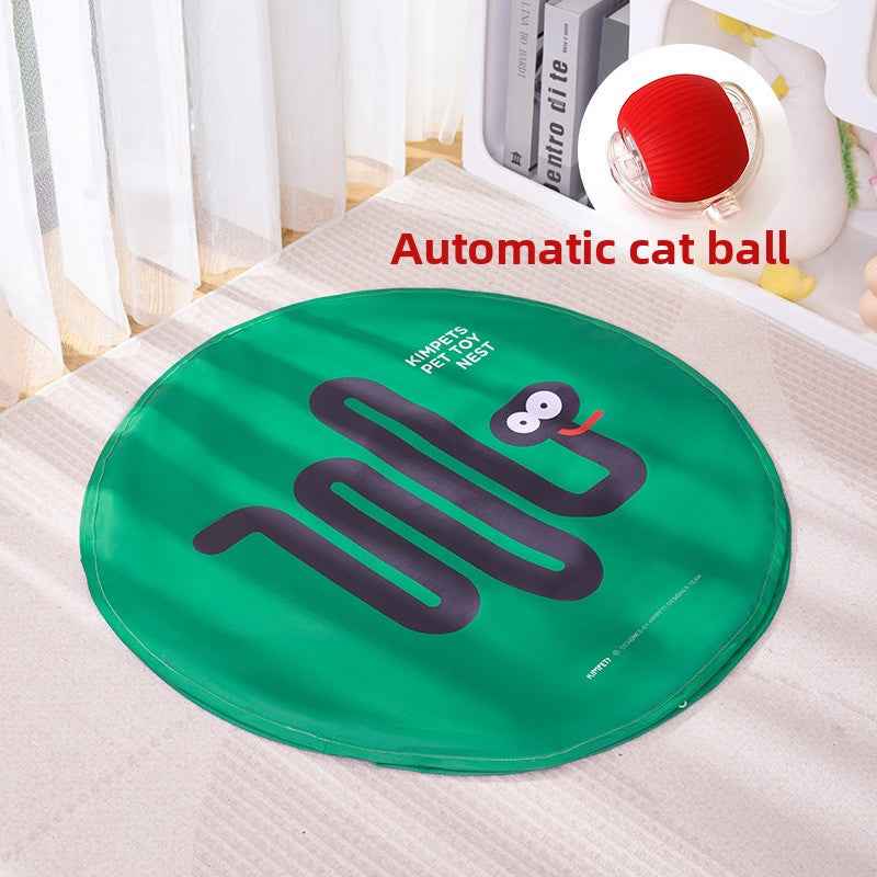 Electric Round Automatic Cat Teaser Ball - New Interactive Hunting Self-Play Boredom Buster Toy - Pawembrace.com
