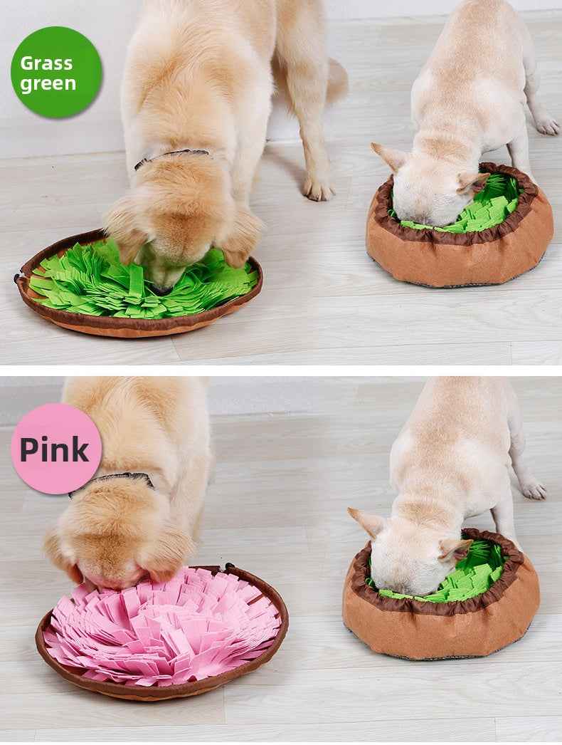 2-in-1 Dog Snuffle Bowl & Mat - Puzzle Treat Hiding Training Stress Relief Interactive Pet Toy & Supplies - Pawembrace.com