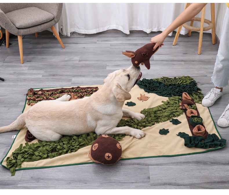 Extra Large Dog Snuffle Mat – Interactive Nosework Puzzle Toy, Slow Feeder for Mental Stimulation & Anxiety Relief - Pawembrace.com
