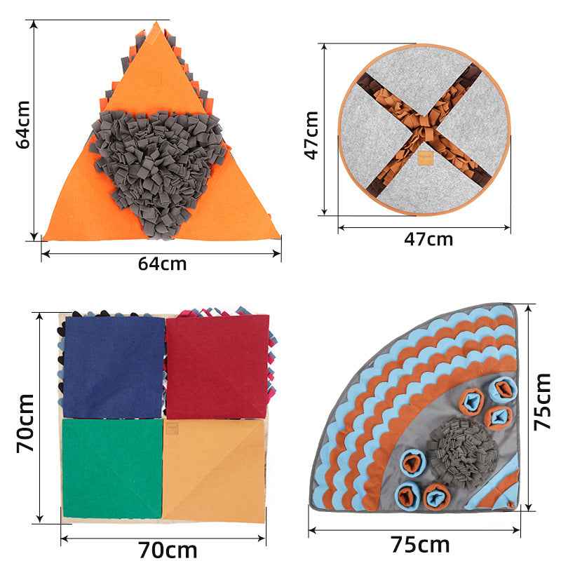 Irregular Shape Interactive Snuffle Mat for Dogs – Slow Feeder Puzzle Foraging Toy for Mental Stimulation & Self-Play - Pawembrace.com