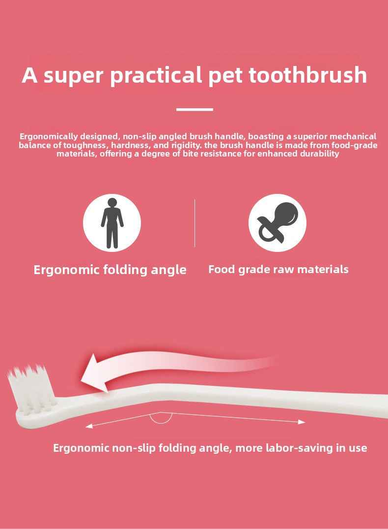 Cat Toothbrush with Small Head & Ultra-Soft Bristles | Gentle Gum Care, Reduces Plaque & Bad Breath, Safe & Easy to Use - Pawembrace.com