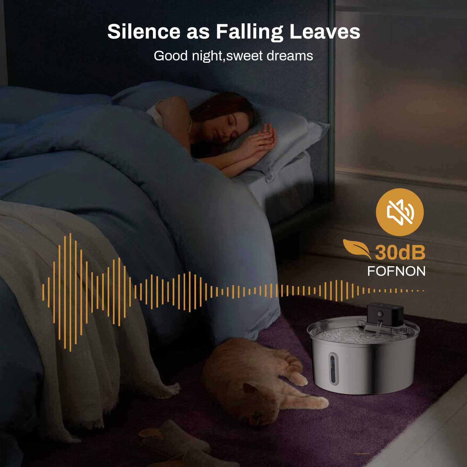 3.2L Stainless Steel Automatic Ultra Quiet Cat Water Fountain with Viewing Window, Lithium Battery Pump & Circulating Flow - Pawembrace.com