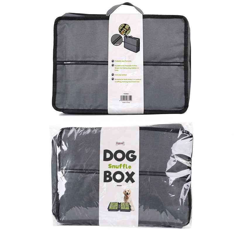 New Portable Dog Snuffle Box with Handle - Treat Hiding Slow Feeder Puzzle Training Interactive Pet Toy & Supplies - Pawembrace.com