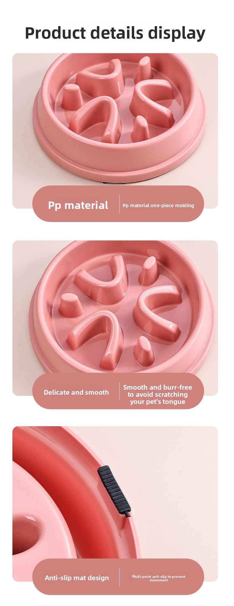 Dog Slow Feeder Bowl - Anti-Choke Non-Slip Anti-Tip Pet Bowl, Amazon Bestseller Safe Slow Feeding Dish for Dogs & Cats - Pawembrace.com