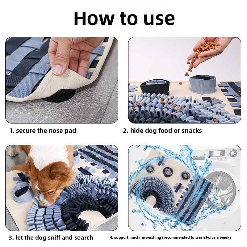 Dog Arch Bridge Snuffle Mat - Treat Hiding Slow Feeder Puzzle Training Boredom Buster Interactive Pet Toy Pad - Pawembrace.com