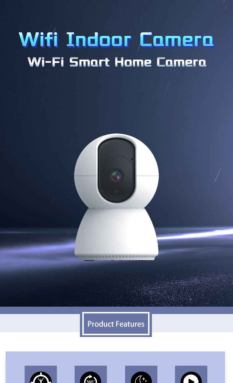 Smart Home WiFi PTZ Camera with ICSEE Voice Intercom - Tuya Compatible Pan Tilt Zoom Security - Pawembrace.com