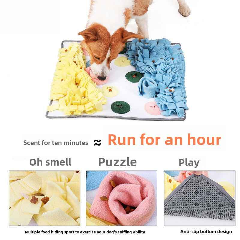 Dog Snuffle Mat for Dogs - Treat Hiding Training Pad, Stress Relief Sniffing Blanket & Anti-Destruction Interactive Toy - Pawembrace.com