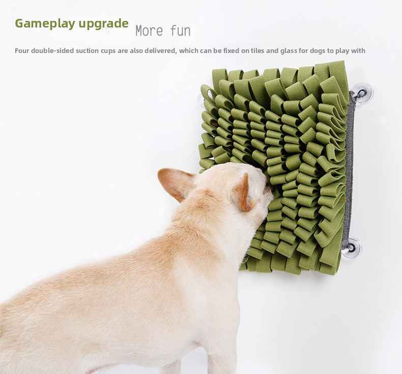 Classic Square Dog Snuffle Mat - Treat Hiding Puzzle Slow Feeder Bowl, Bite-Resistant Stress Relief Training Interactive Pet Toy - Pawembrace.com