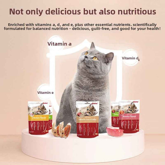 Pet cat treats in stock for wholesale, suitable for adult and young cats, nutritional fattening wet food, pet cat snacks - Pawembrace.com