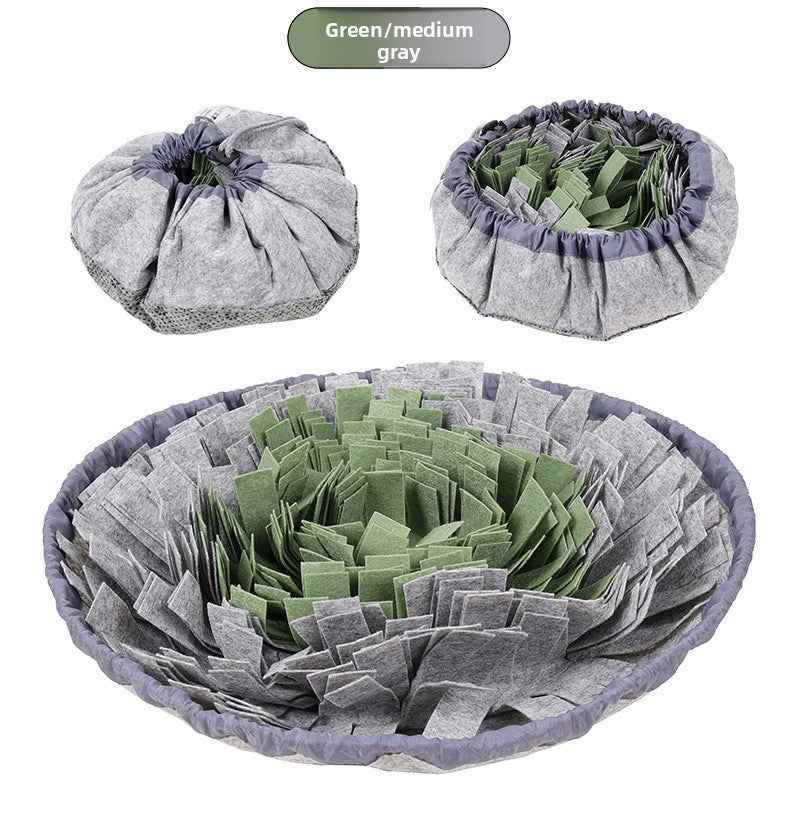 2-in-1 Dog Snuffle Bowl & Mat - Puzzle Treat Hiding Training Stress Relief Interactive Pet Toy & Supplies - Pawembrace.com