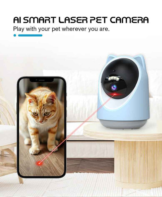 AI Pet Camera with Auto Tracking Laser Toy | Smart Pet Monitor - Pawembrace.com