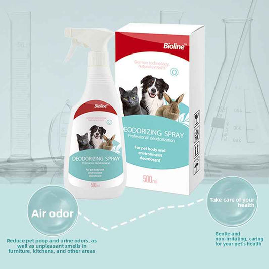 Veterinarian Recommended Bio-Enzyme Antibacterial Pet Odor Eliminator Spray - Powerful Cat & Dog Urine Odor Decomposer, Safe Non-Toxic Deodorizing Spray for Cat Litter, Dog Kennels & Home, Fast-Acting - Pawembrace.com