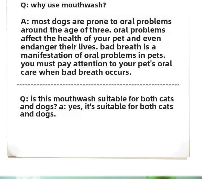Vet Recommended Cat & Dog Mouthwash | Natural Plant-Based Pet Oral Care Rinse – 100% Alcohol-Free, Freshens Breath, Removes Plaque & Tartar, Prevents Bad Breath & Gingivitis | Safe & Gentle for Cats & Dogs - Pawembrace.com