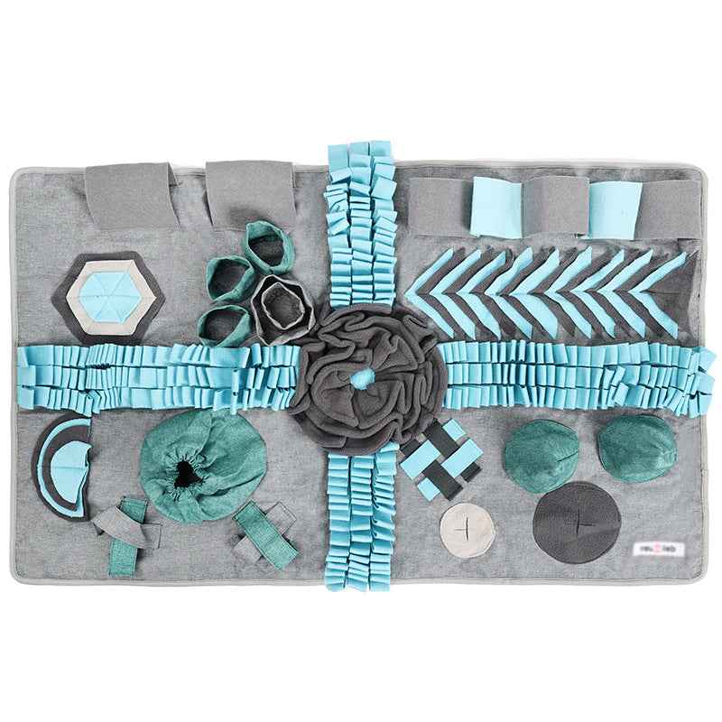 Dog Snuffle Mat Boredom Buster - Energy Burner Mental Stimulation Stress Relief Slow Feeder Training Treat Hiding Blanket Toy for Large & Small Dogs - Pawembrace.com