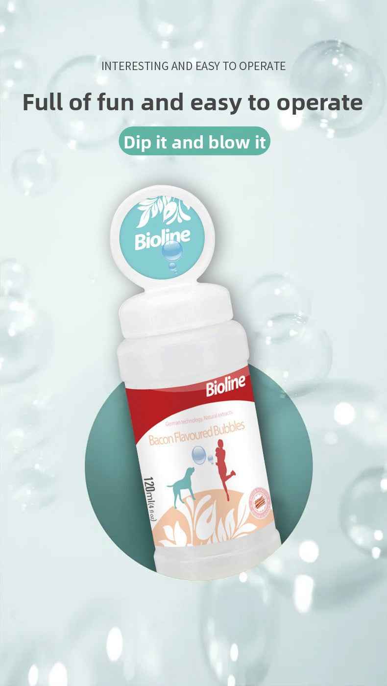 Bacon Scented Dog Bubbles - Fun Bubble Toy for Dogs - Pawembrace.com
