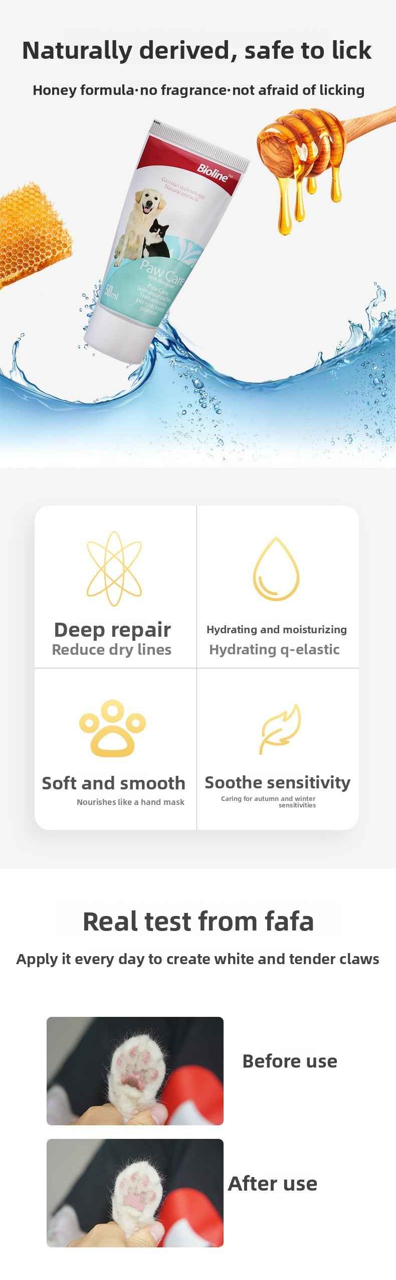 Natural Plant-Based Paw Balm for Cats & Dogs - Repairs Cracked Paw Pads, Deep Moisturizing & Soothing, Relieves Itch & Inflammation, Prevents Infection, Gentle Non-Irritating, Vet Recommended - Pawembrace.com