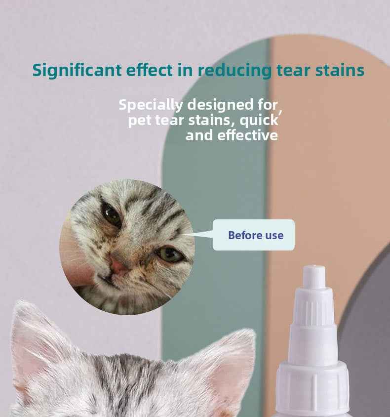 Natural Gentle Pet Tear Stain Remover Liquid | Dogs & Cats – Effectively Removes Stains, Soothes Eye Area, Non-Irritating, Prevents Recurrence, Safe Eye Care - Pawembrace.com