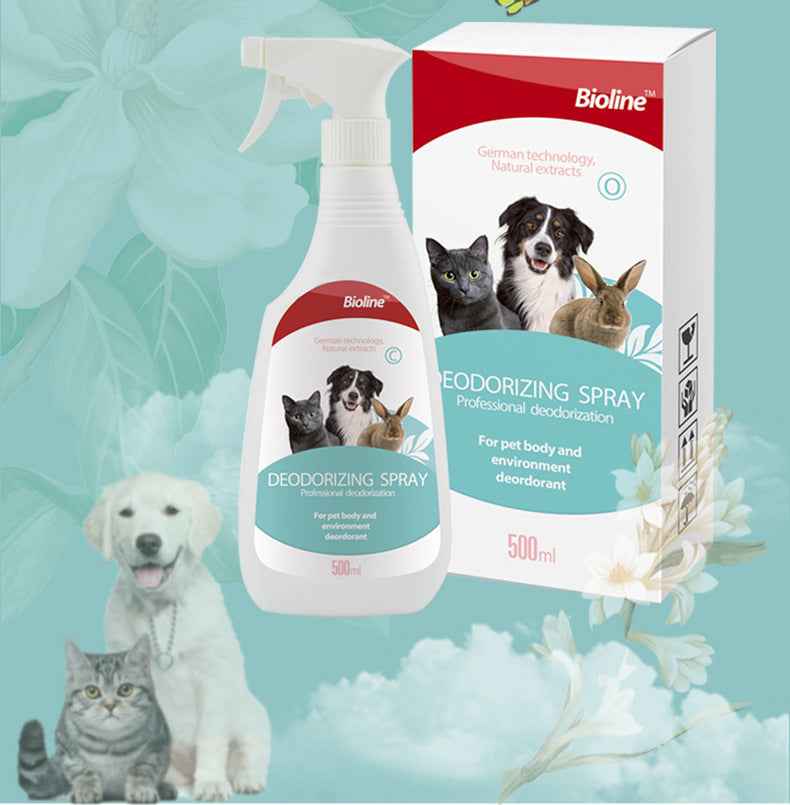 Vet Recommended Bio-Enzyme Pet Odor Eliminator Spray - Cat & Dog Urine Odor Decomposer, Safe & Fast-Acting - Pawembrace.com