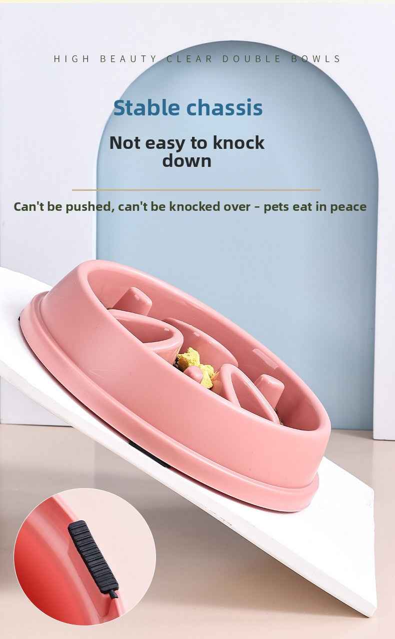 Dog Slow Feeder Bowl - Anti-Choke Non-Slip Anti-Tip Pet Bowl, Amazon Bestseller Safe Slow Feeding Dish for Dogs & Cats - Pawembrace.com