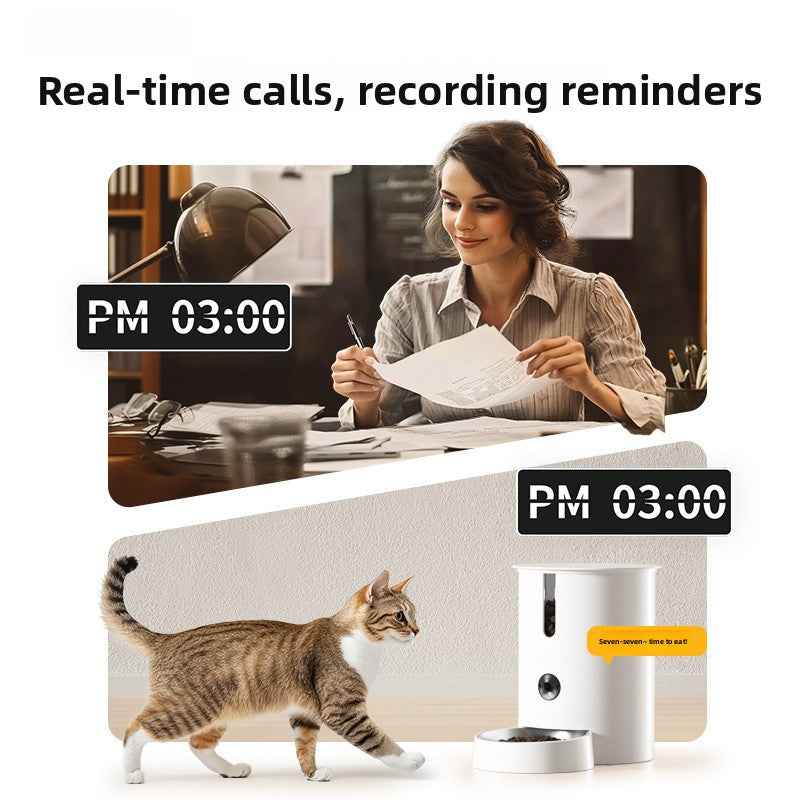 5G Smart Video Pet Feeder with Ultra Wide Angle Camera - Multi-Account Sharing Anti-Slip Anti-Collision Automatic Cat Feeder