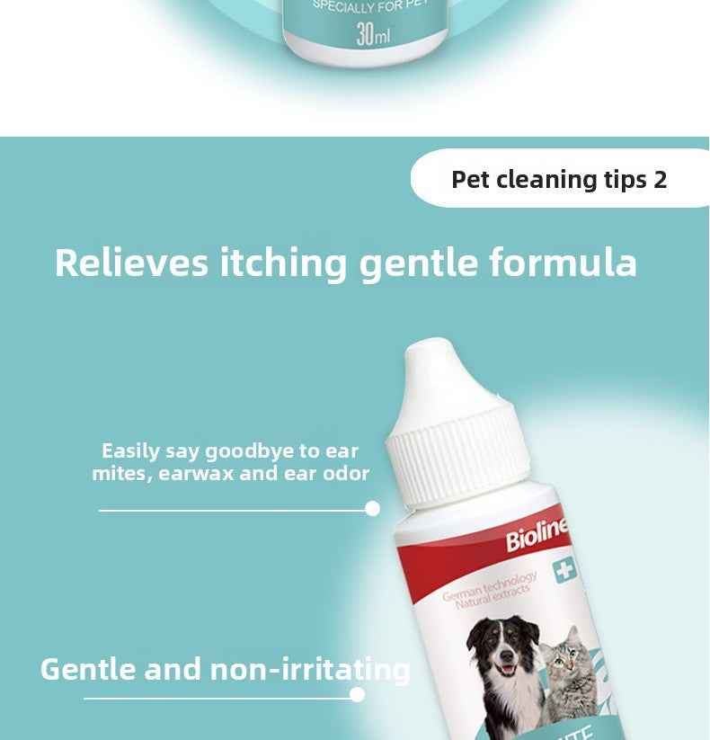Natural Plant-Based Ear Mite Oil for Cats & Dogs - Gentle Ear Canal Cleaner, Removes Mites, Stops Itch & Inflammation, Safe Non-Irritating, pH Balanced, Vet Recommended - Pawembrace.com