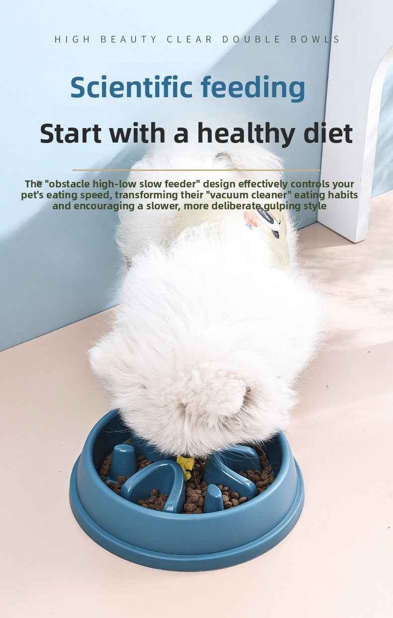 Dog Slow Feeder Bowl - Anti-Choke Non-Slip Anti-Tip Pet Bowl, Amazon Bestseller Safe Slow Feeding Dish for Dogs & Cats - Pawembrace.com