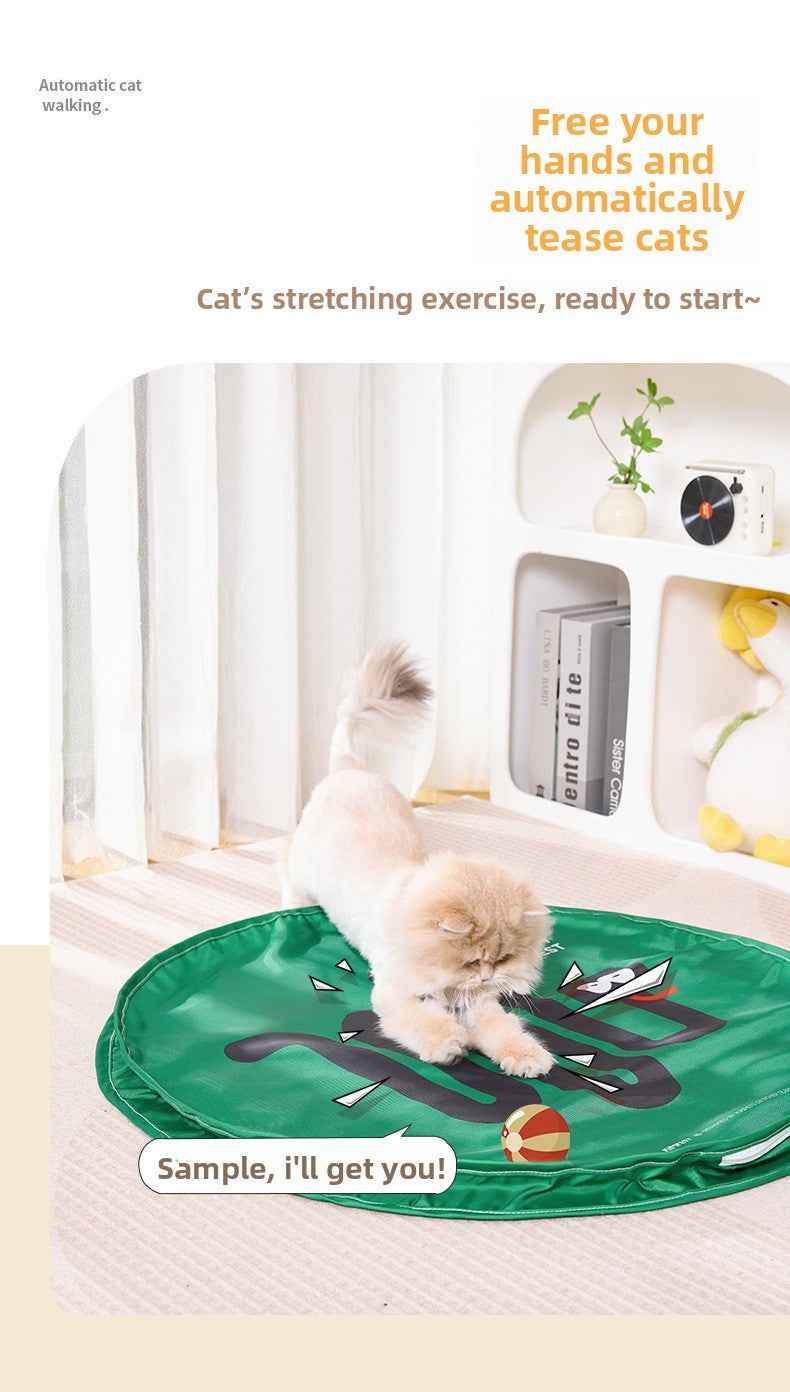 Electric Round Automatic Cat Teaser Ball - New Interactive Hunting Self-Play Boredom Buster Toy - Pawembrace.com